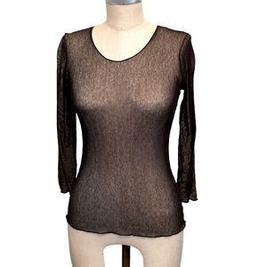 Porto SF long sleeved mesh black top - size 1
